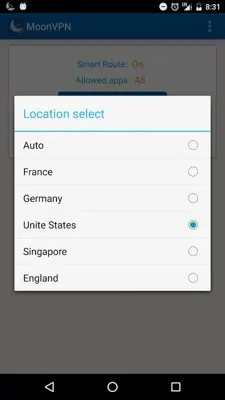 MoonVPN android App screenshot 2